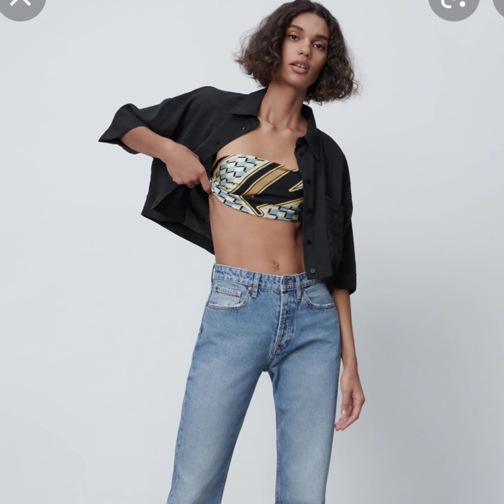 Zara | cropped lose fitting shirt